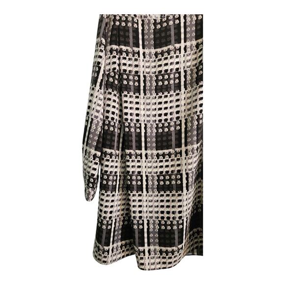 Thakoon for Design Nation Dress Size M Black Grey White Mini Long Sleeve - Picture 3 of 13